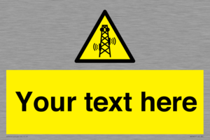 Custom warning RF radiation transmitter